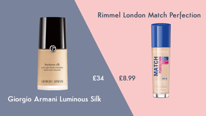 Makeup for Giorgio Armani foundation cheap alternative from Rimmel