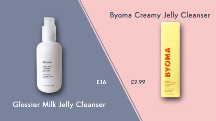 Glossier Milk Jelly Cleanser alternative cheap alternative from Byoma