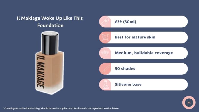 Il Makiage foundation price, shades and skin type