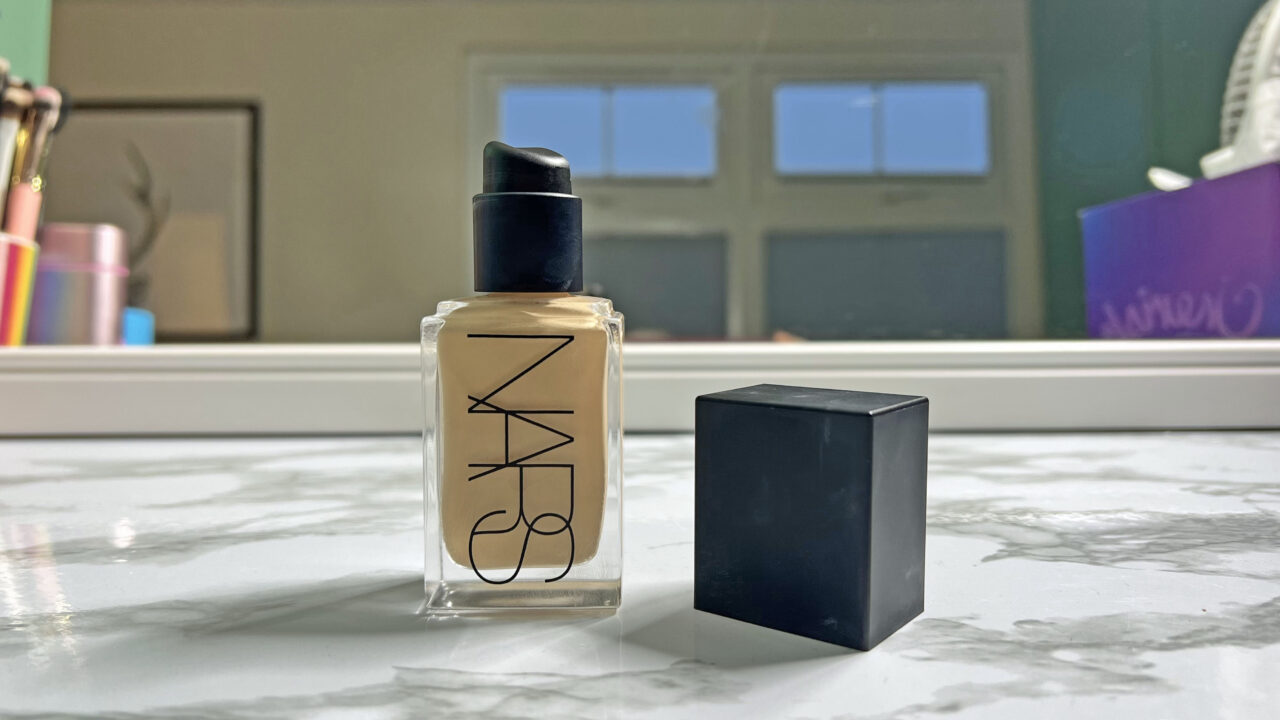 NARS Light Reflecting foundation before and after review on mature, oily skin