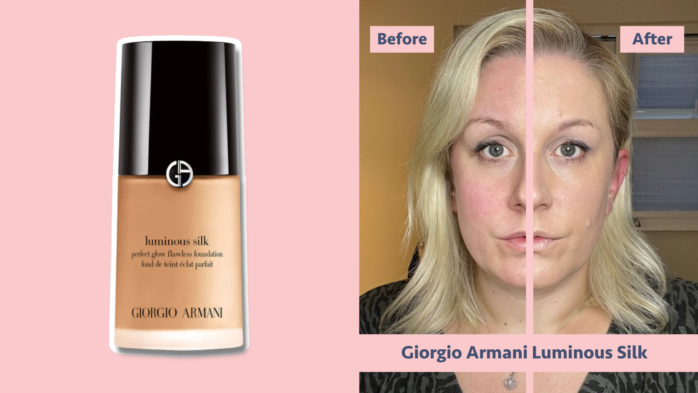 Luminous Silk foundation before and after