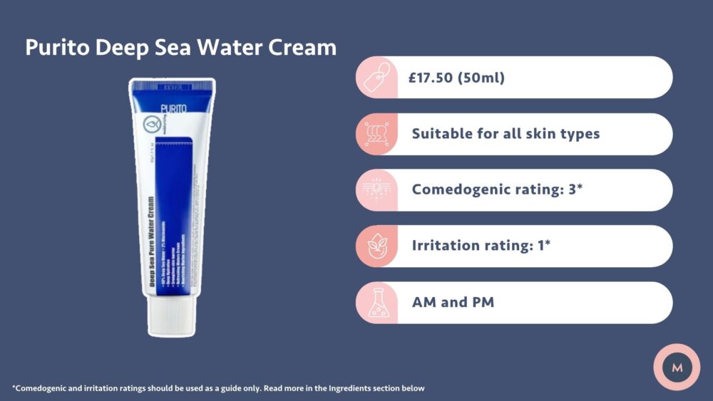 Purito Deep Sea Water Cream price, comedogenic rating and more